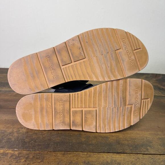 Franco Sarto Brielle Wedge Sandal Black Leather T Strap Cork Women’s 8.5 Summer - Picture 8 of 12